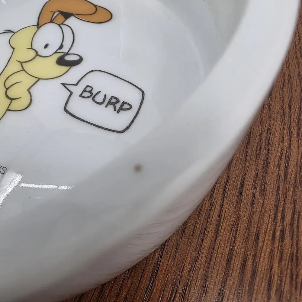 Vintage Odie Burp My Bowl Dog Dish 5